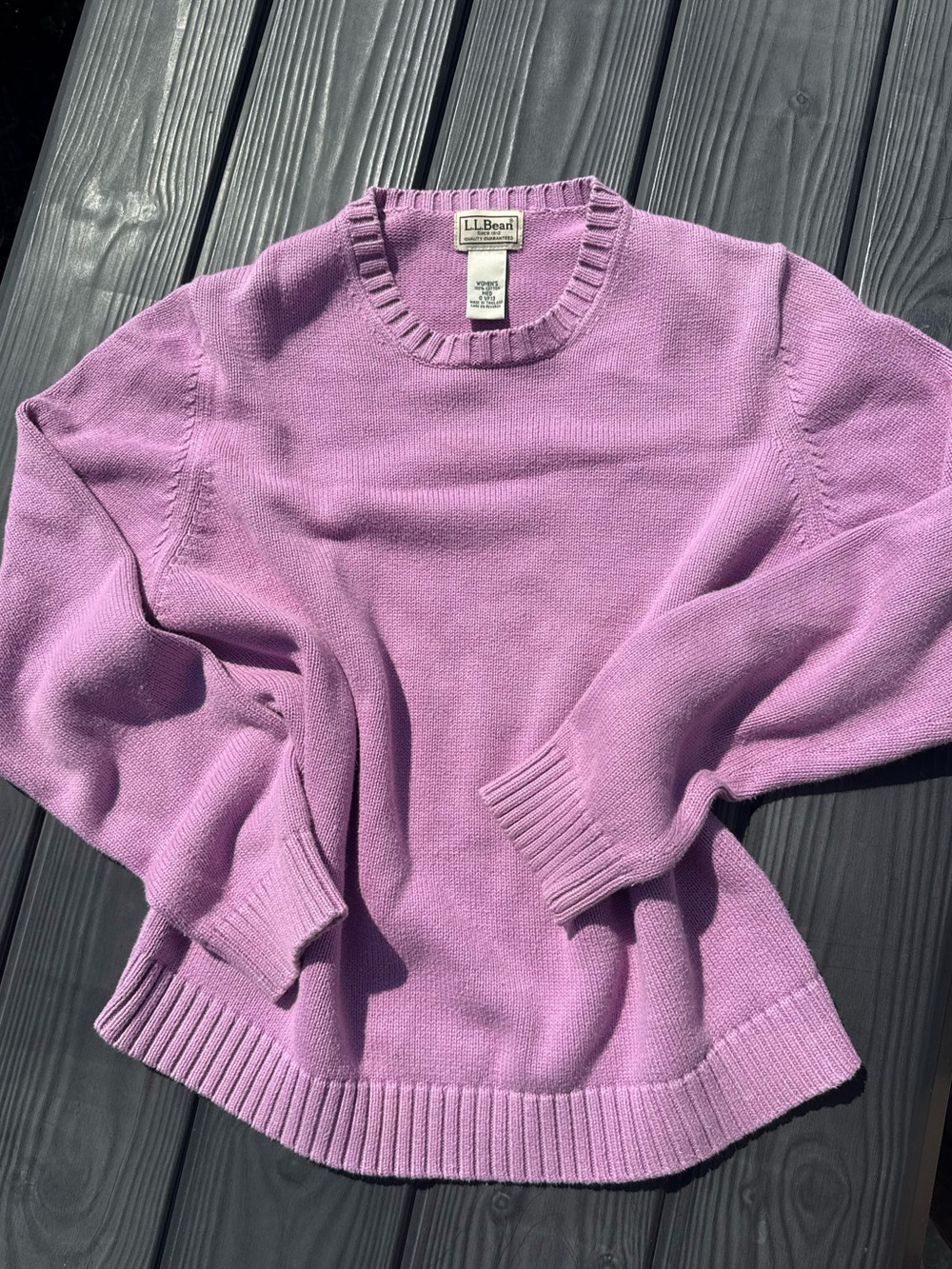L.L. Bean Women's Crewneck Sweater in Lavender